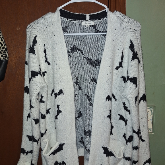Maurices Sweaters - Maurices Black and White Bat Cardigan